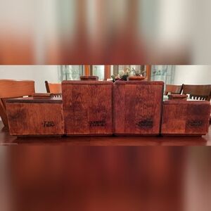 Vintage Baribocraft  Canada Wood Canister Set